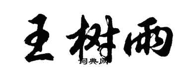 胡問遂王樹雨行書個性簽名怎么寫