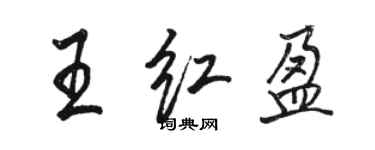 駱恆光王紅盈行書個性簽名怎么寫