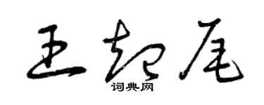 曾慶福王起尾草書個性簽名怎么寫