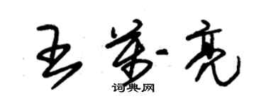 朱錫榮王萬亮草書個性簽名怎么寫