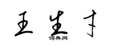 梁錦英王生才草書個性簽名怎么寫