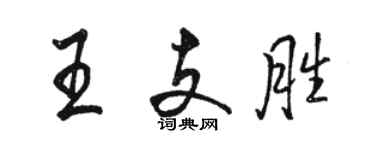 駱恆光王支勝行書個性簽名怎么寫