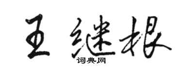 駱恆光王繼根行書個性簽名怎么寫