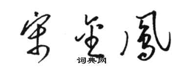 駱恆光宋金鳳草書個性簽名怎么寫