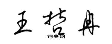 梁錦英王哲冉草書個性簽名怎么寫