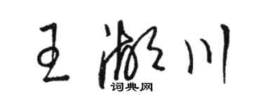 駱恆光王湖川草書個性簽名怎么寫