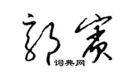 梁錦英郭賓草書個性簽名怎么寫