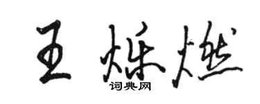 駱恆光王爍燃行書個性簽名怎么寫
