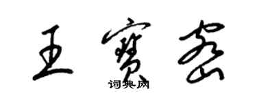 梁錦英王寶密草書個性簽名怎么寫