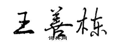 曾慶福王善棟行書個性簽名怎么寫