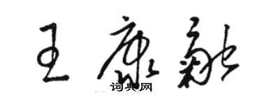 駱恆光王康融草書個性簽名怎么寫