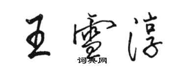 駱恆光王雪淳行書個性簽名怎么寫