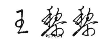 駱恆光王黎黎草書個性簽名怎么寫