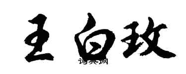 胡問遂王白玫行書個性簽名怎么寫