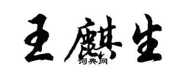 胡問遂王麒生行書個性簽名怎么寫