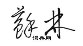 駱恆光蘇林草書個性簽名怎么寫