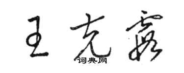 駱恆光王克霞草書個性簽名怎么寫