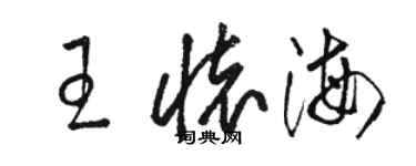 駱恆光王懷海草書個性簽名怎么寫