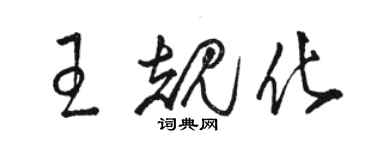 駱恆光王規化草書個性簽名怎么寫