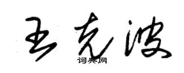 朱錫榮王克波草書個性簽名怎么寫