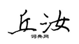 王正良丘汝行書個性簽名怎么寫