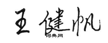 駱恆光王健帆行書個性簽名怎么寫