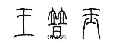 陳墨王普玉篆書個性簽名怎么寫