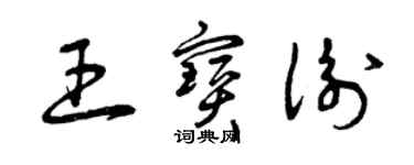 曾慶福王寶衡草書個性簽名怎么寫