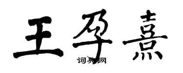 翁闓運王孕熹楷書個性簽名怎么寫