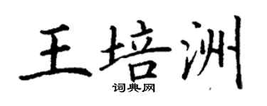丁謙王培洲楷書個性簽名怎么寫