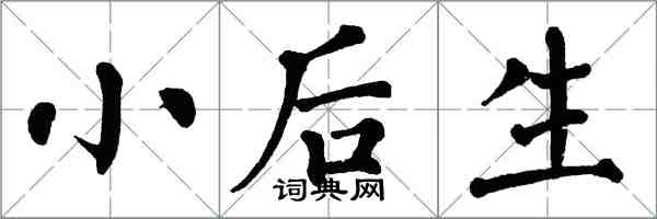 翁闓運小後生楷書怎么寫