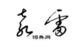 梁錦英袁雷草書個性簽名怎么寫