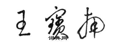 駱恆光王寶南草書個性簽名怎么寫