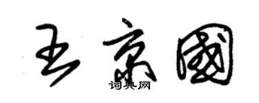 朱錫榮王京國草書個性簽名怎么寫