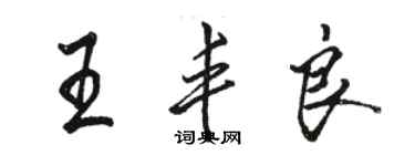 駱恆光王豐良行書個性簽名怎么寫