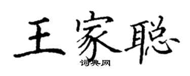 丁謙王家聰楷書個性簽名怎么寫