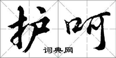 胡問遂護呵行書怎么寫