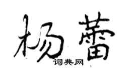 曾慶福楊蕾行書個性簽名怎么寫