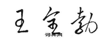 駱恆光王全勃草書個性簽名怎么寫