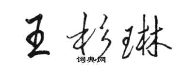 駱恆光王杉琳行書個性簽名怎么寫