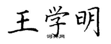 丁謙王學明楷書個性簽名怎么寫