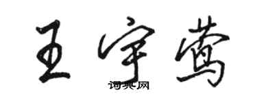 駱恆光王宇鶯行書個性簽名怎么寫