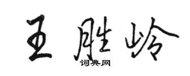 駱恆光王勝嶺行書個性簽名怎么寫