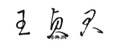 駱恆光王貞君草書個性簽名怎么寫