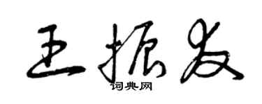 曾慶福王振友草書個性簽名怎么寫