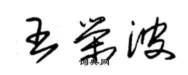 朱錫榮王榮波草書個性簽名怎么寫