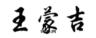 胡問遂王蒙吉行書個性簽名怎么寫