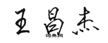 駱恆光王昌傑行書個性簽名怎么寫