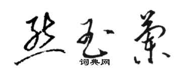 駱恆光熊玉蘭草書個性簽名怎么寫