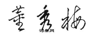 駱恆光董秀梅草書個性簽名怎么寫
